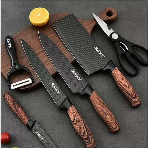 ✅ Conjunto Facas Inox Antiaderente 6 Peças
