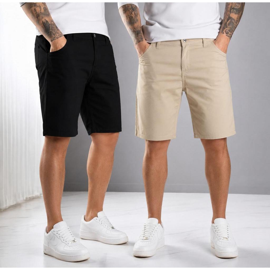 Kit 2 Bermudas Sarja Casual