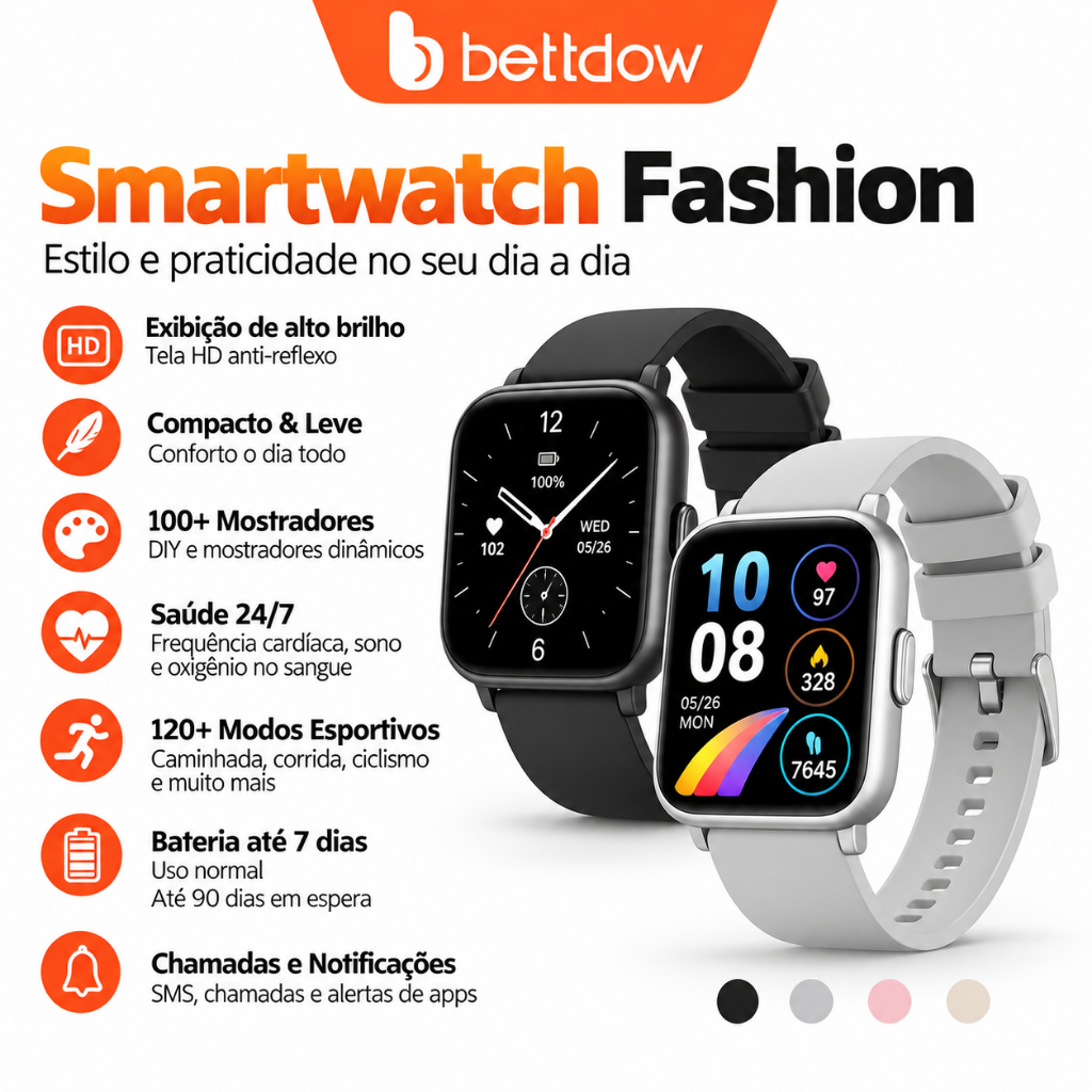 Relógio Inteligente BETTDOW Fitness