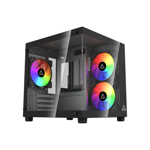 🔥 Gabinete Gamer GStorm Aquário Vanguard Preto Lateral e Frente Vidro Temperado 3 Fans Ra