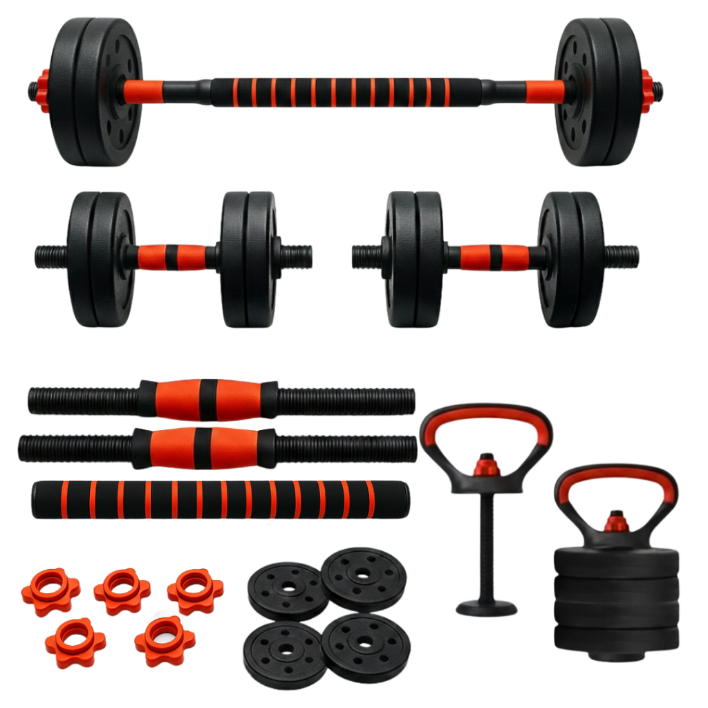 Kit Halteres e Kettlebell Ajustável