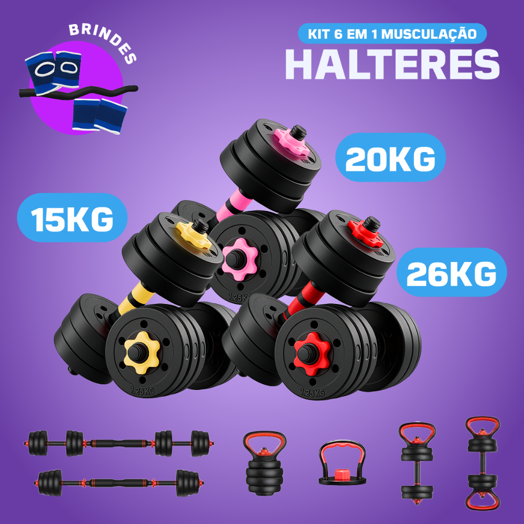 Kit Halteres Ajustável Multifuncional