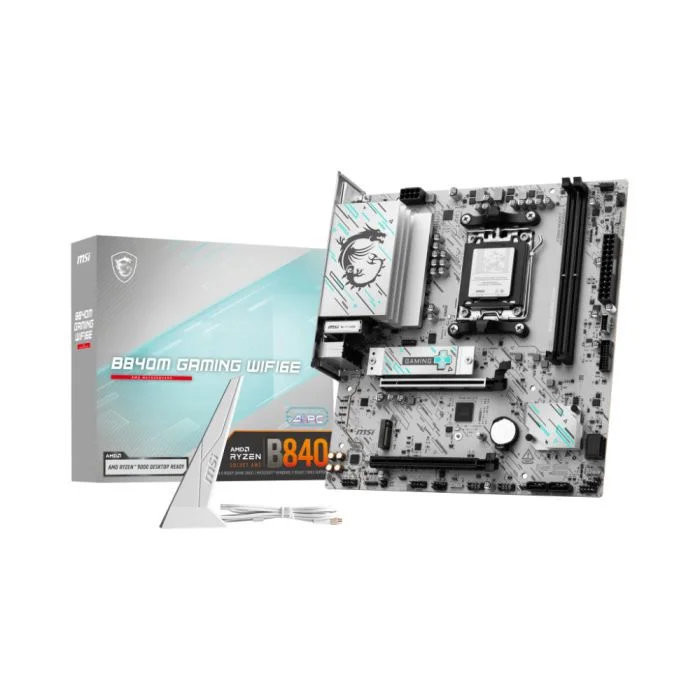 🔥Placa Mãe MSI B840M Gaming WiFi 6E AM5 DDR5 mATX Ryzen M.2 NVMe HDMI DP Gamer
