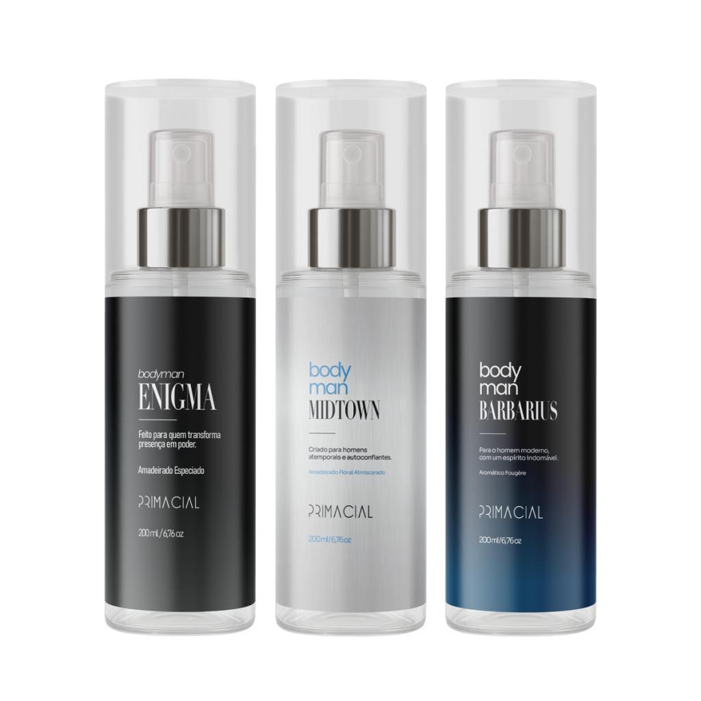 ✅ Primacial Kit 3 Body Splash Masculino