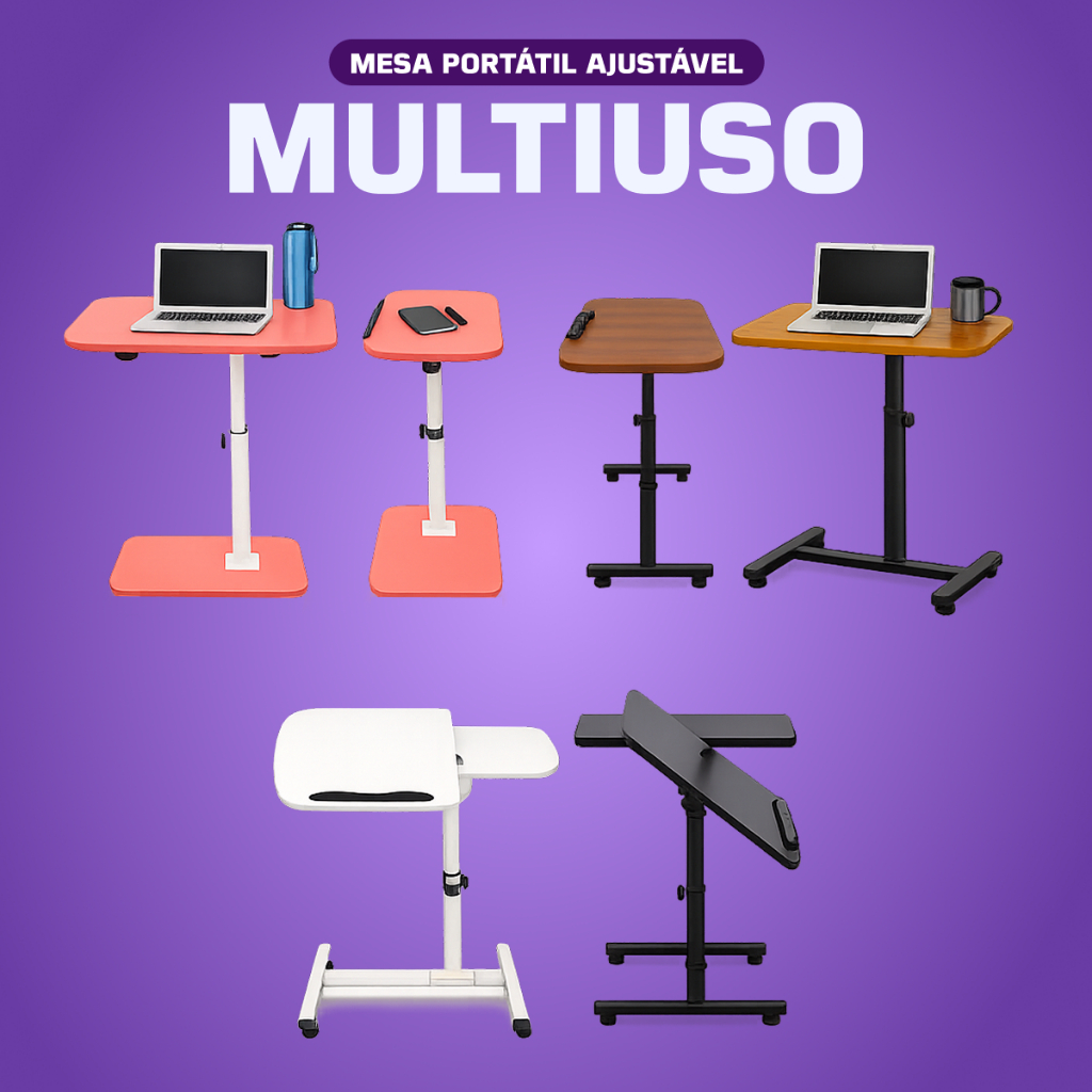 ✅ Mesa Suporte Notebook Dobrável Multiuso