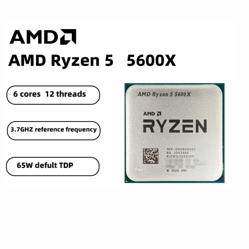 Processador AMD Ryzen 5 5600X, 6-Core, 12-Threads, 3.7GHz (4.6GHz Turbo), Cache 35 MB, AM4