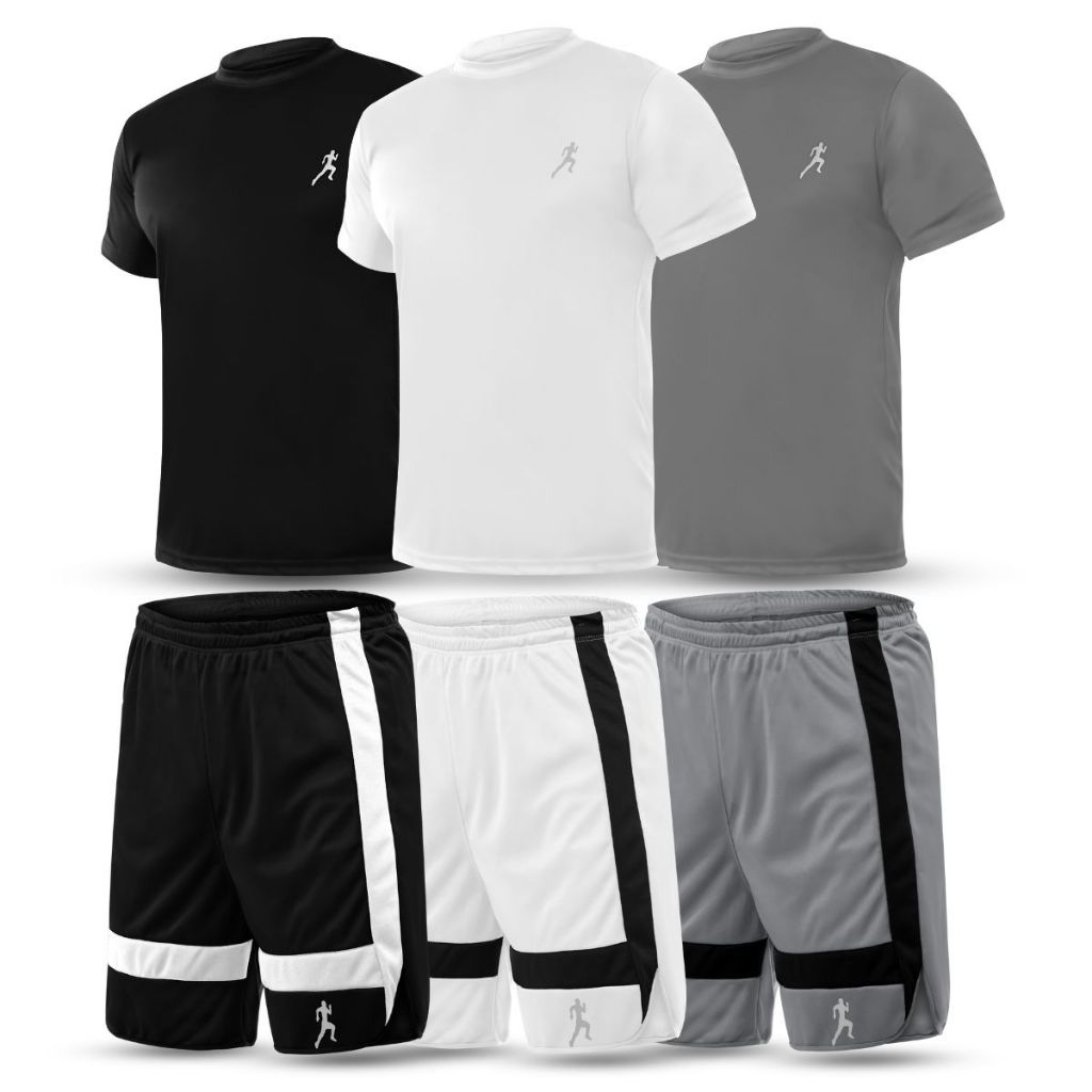 ✅ Kit 3 Camisetas e 3 Bermudas