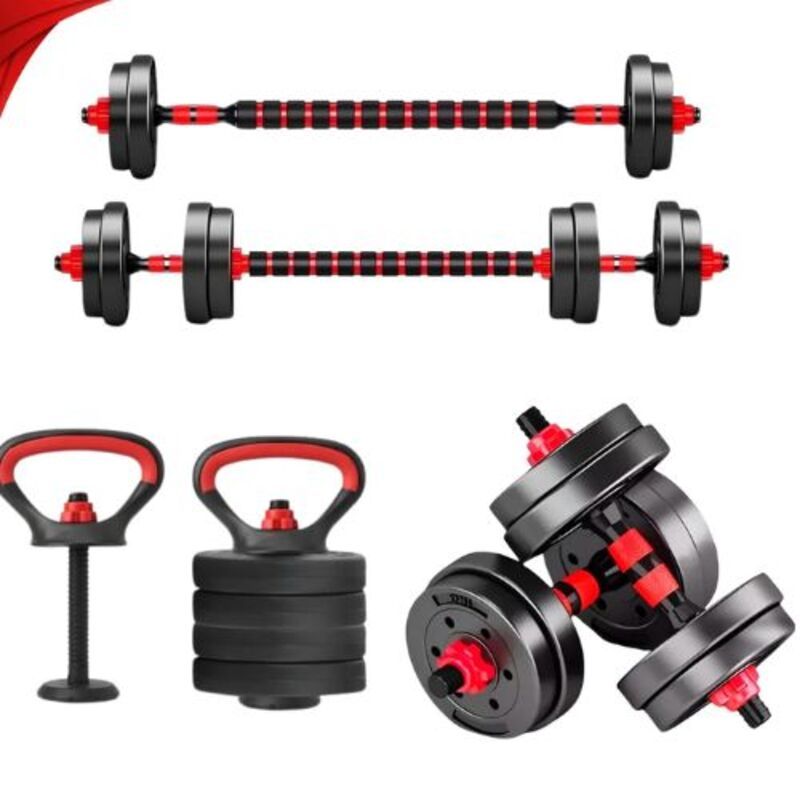 ✅ Kit Treino Funcional Halteres e Barra