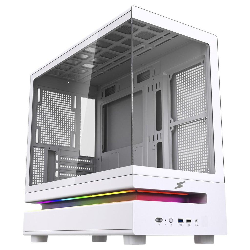 🔥 Gabinete Gamer SuperFrame Flow 500, RGB, Mid Tower, Vidro Temperado, M-ATX, Sem Fans, B