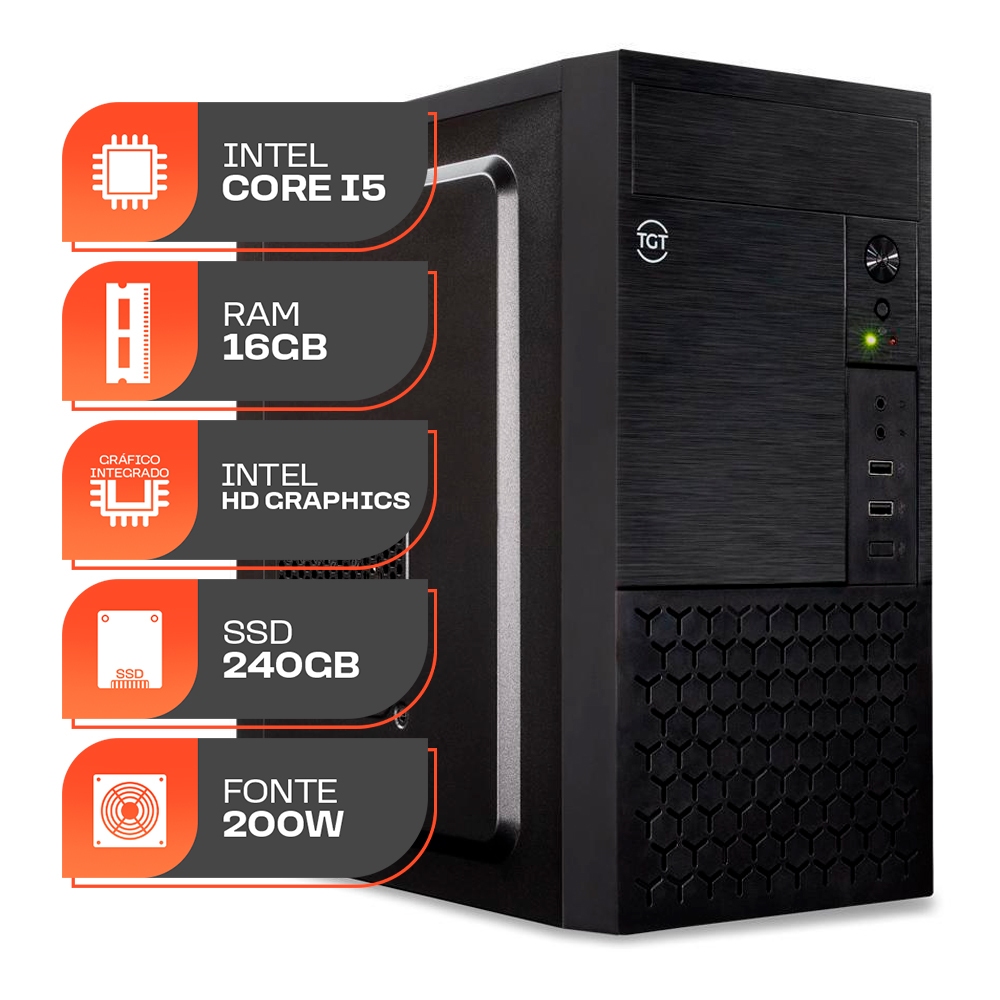 Computador Home Essential S, Intel Core I5, 16GB DE RAM, SSD 240GB
