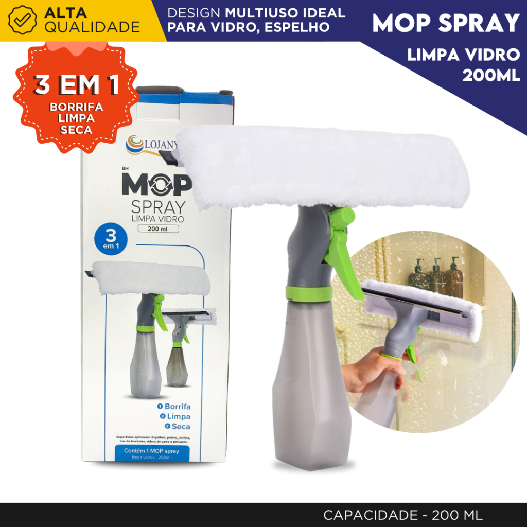 Rodo Mop Spray Limpa Vidros