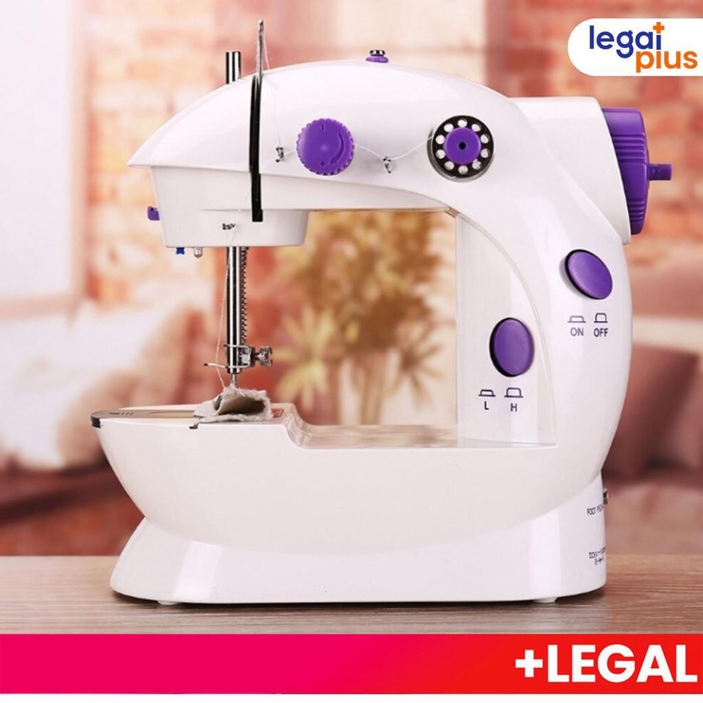 Mini Máquina Costura Portátil Com Pedal Elétrica Costureira Bivolt