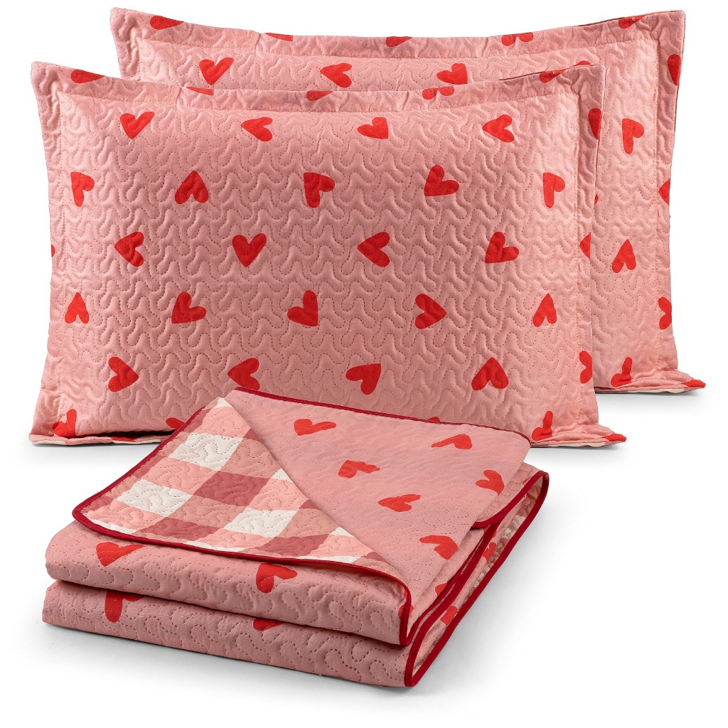 Kit Cobre Leito Casal 3 Peças Dupla Face Bouti