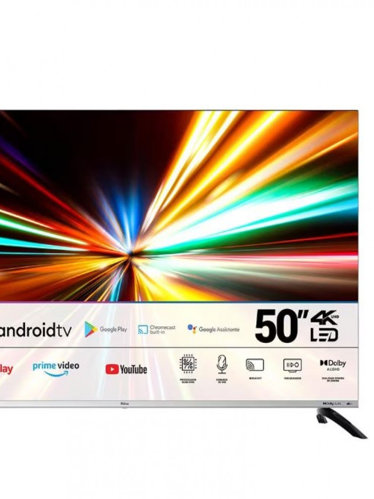 Smart TV Philco 50 4K UHD Android TV, Google Assistente, Dolby Audio, Chromecast Integrado