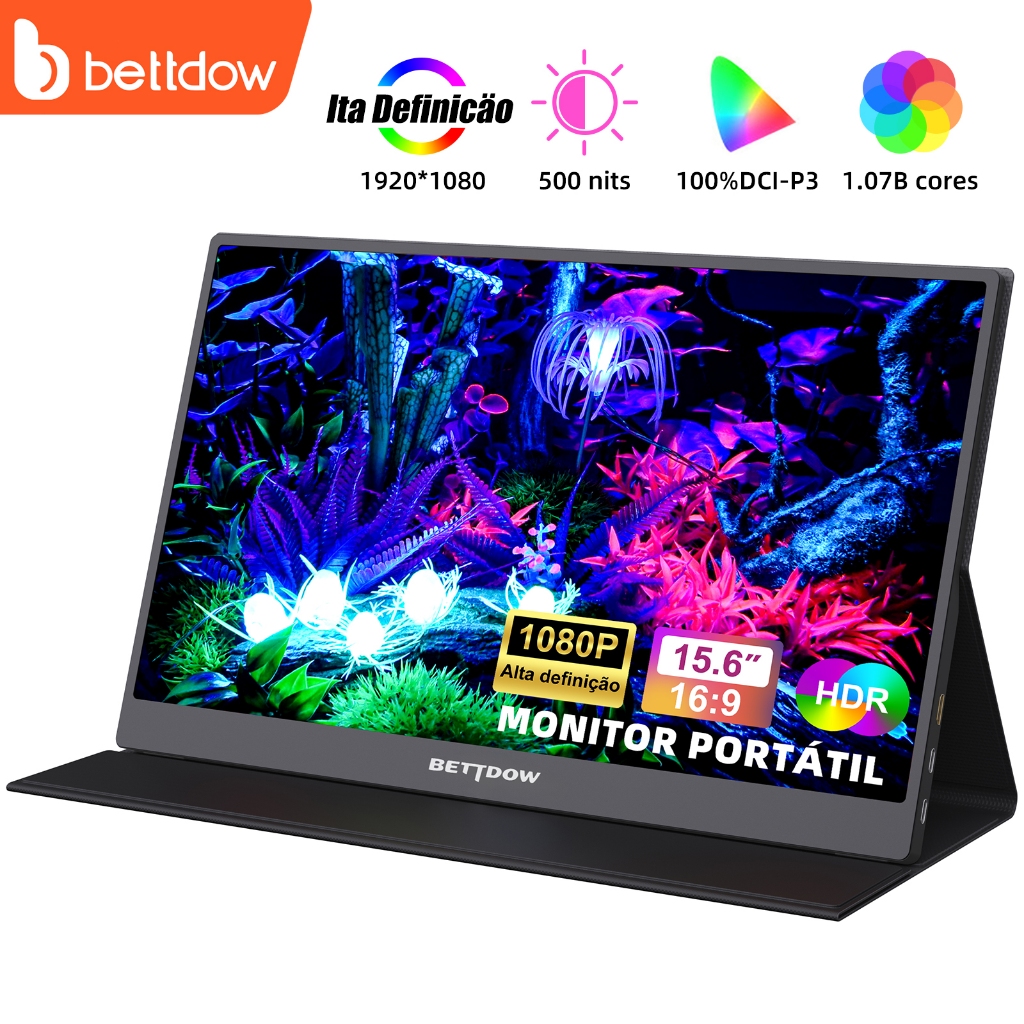 BETTDOW Monitor Portátil para laptop 15.6