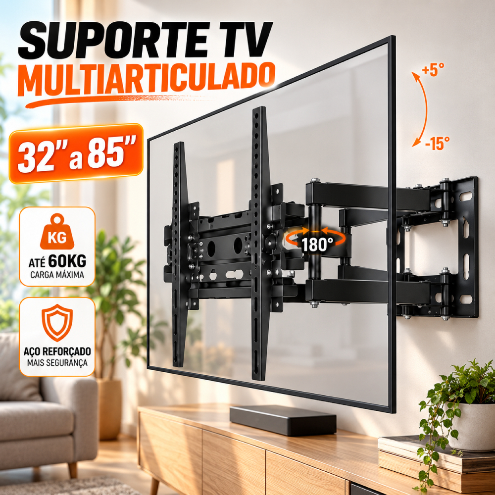 Suporte Multiarticulado Reforçado P/ Tv De 32" A 73"