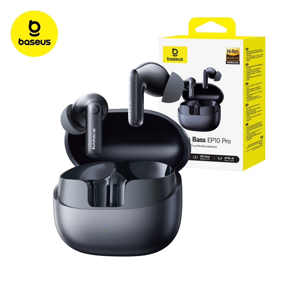 Fone Baseus BP1 Pro Bluetooth com ANC Graves Fortes 55h Bateria IP55 Resistente Suor