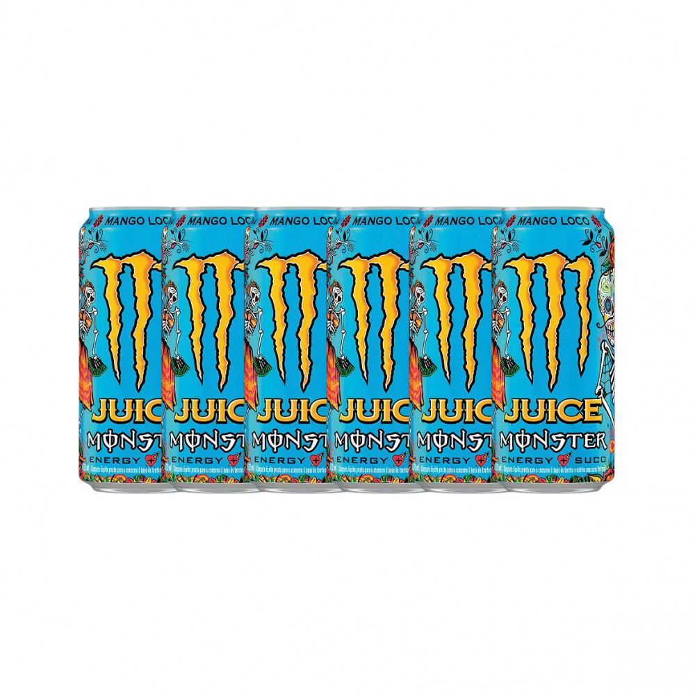 Kit com 6 Energético Monster Mango Loco Lata 473ml