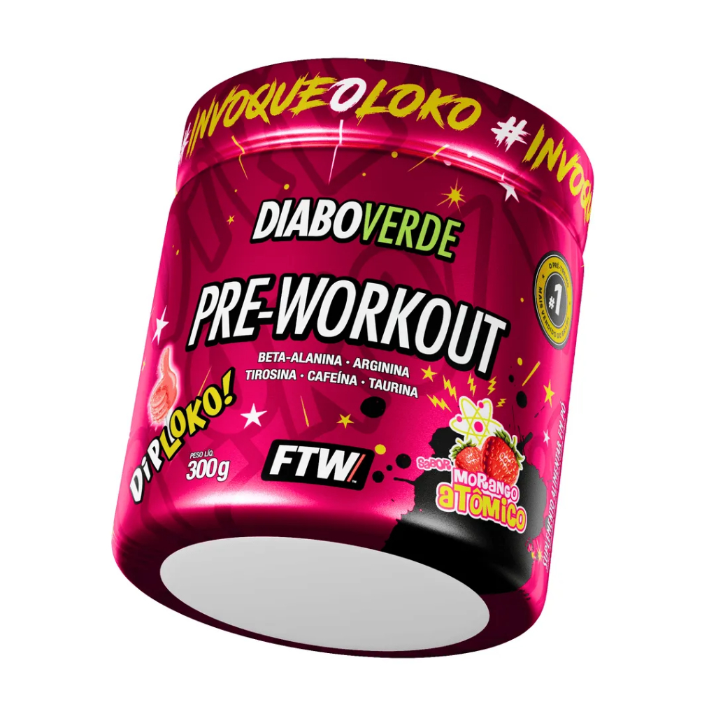 Pré Treino Diabo Verde Pre-Workout 300g - FTW