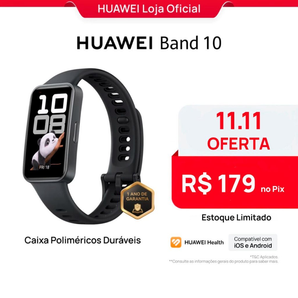HUAWEI Band 10 | Relógio Smartchwatch | Análise do Sono em Nível Profissional