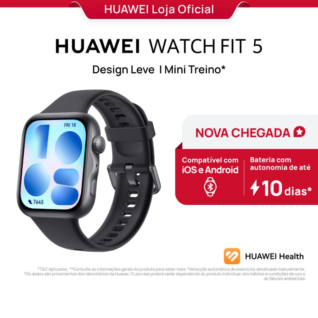 HUAWEI WATCH FIT 5 | Smartwatch Watch | 182" AMOLED Lightweight Design | Mini Workout | 64