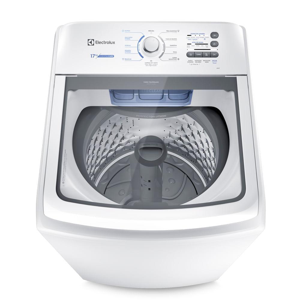 Máquina de Lavar Electrolux 17kg Branca Essential Care com Cesto Inox e Jet&Clean