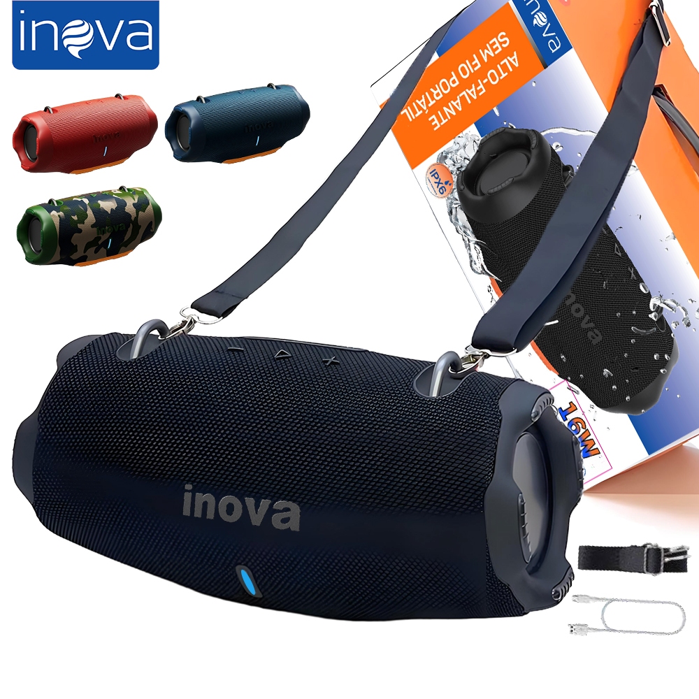 Inova Caixa de Som Xtreme 4 MINI Bluetooth portátil SD Pen Drive Rádio FM