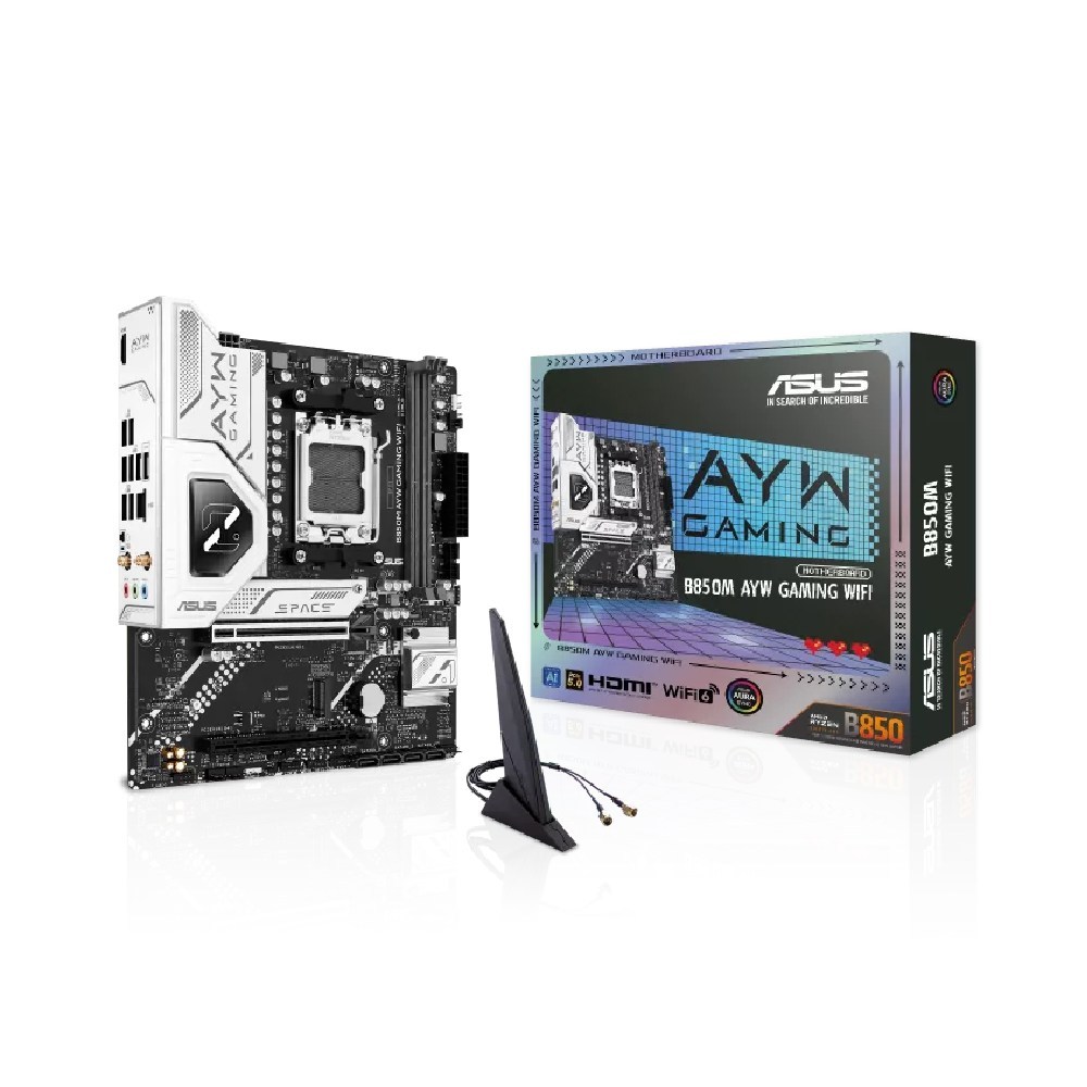 Placa Mãe Asus B850M AYW GAMING WIFI AM5 2xDDR5 AMD B850 mATX