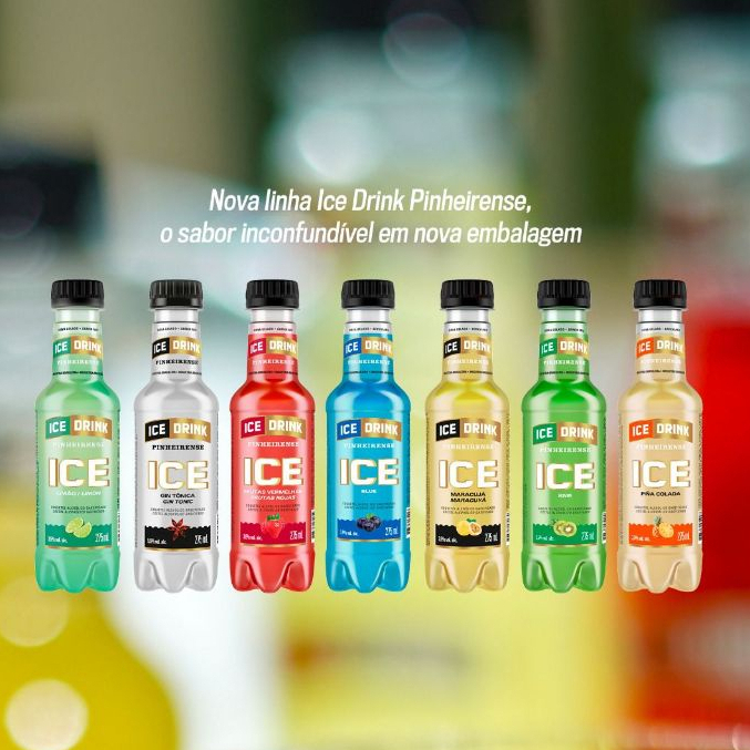 Kit com 6, 12 ou 20 unidades de Coquetel Ice Drink 275ml