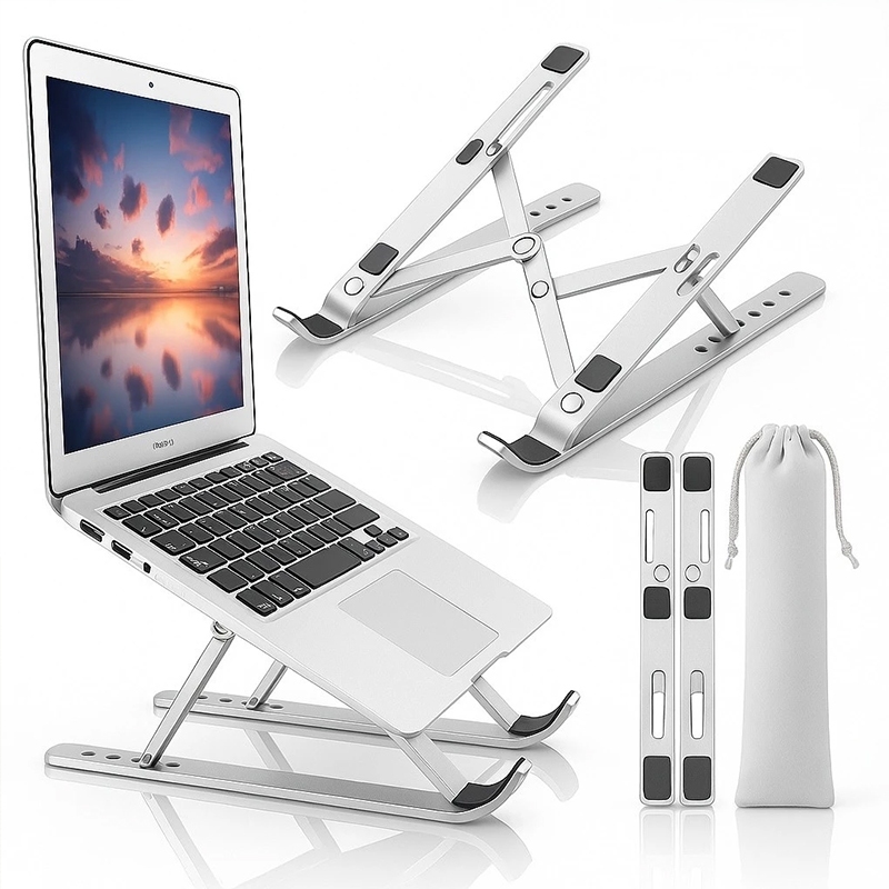 Suporte para laptop de alumínio dobrável