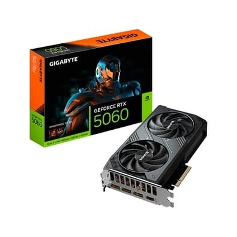 Placa de Vídeo NVIDIA GeForce GIGABYTE RTX5060 Windforce OC 8GB GDDR7 128bit - 9VN5060WO-0