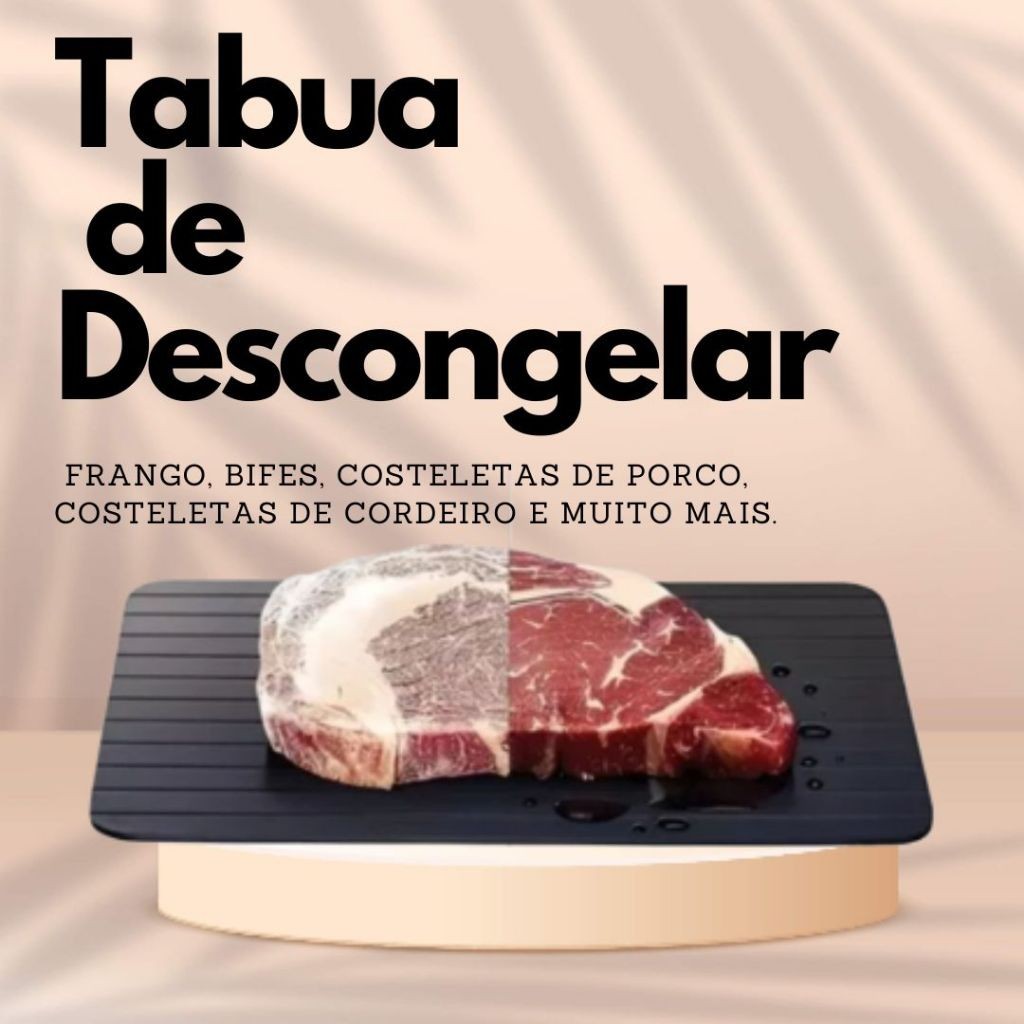 Tábua Magica Descongelar Rápido Alimentos - Super Pratico e Resistente