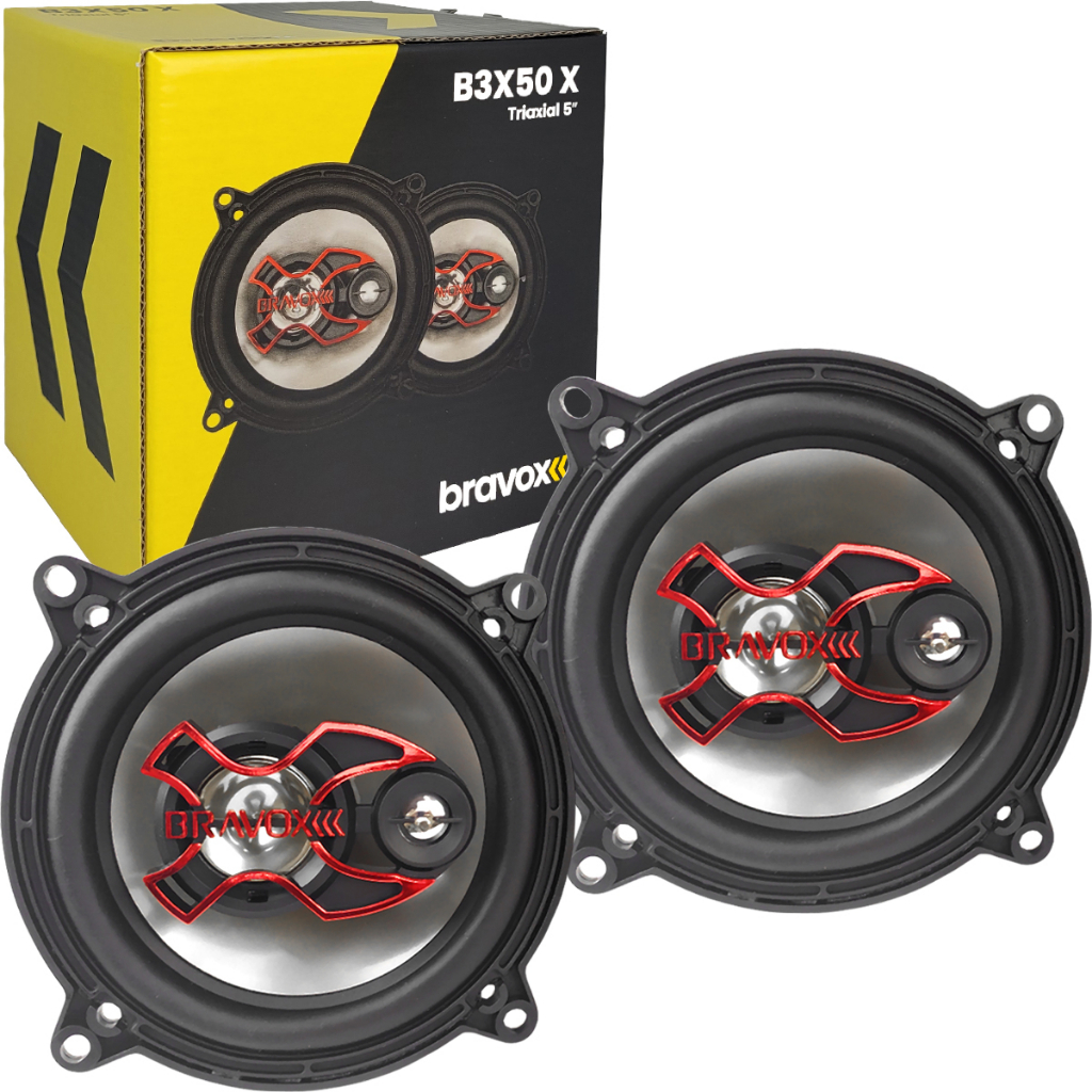 Par Alto Falante Bravox Triaxial 5 Polegadas B3x50x 100w 4Ohms