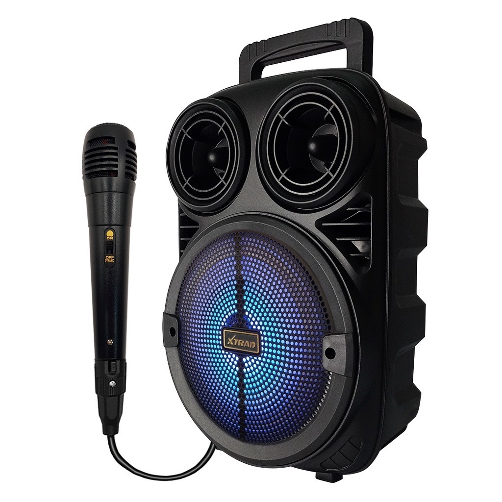 Caixa de som bluetooth portátil com microfone FM USB 30W