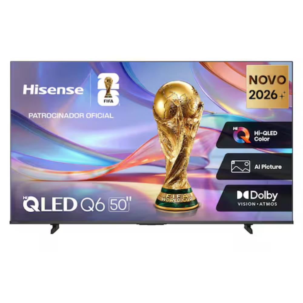 Smart TV 50" Hisense 4K QLED com Dolby Vision Alexa e VIDAA Bivolt