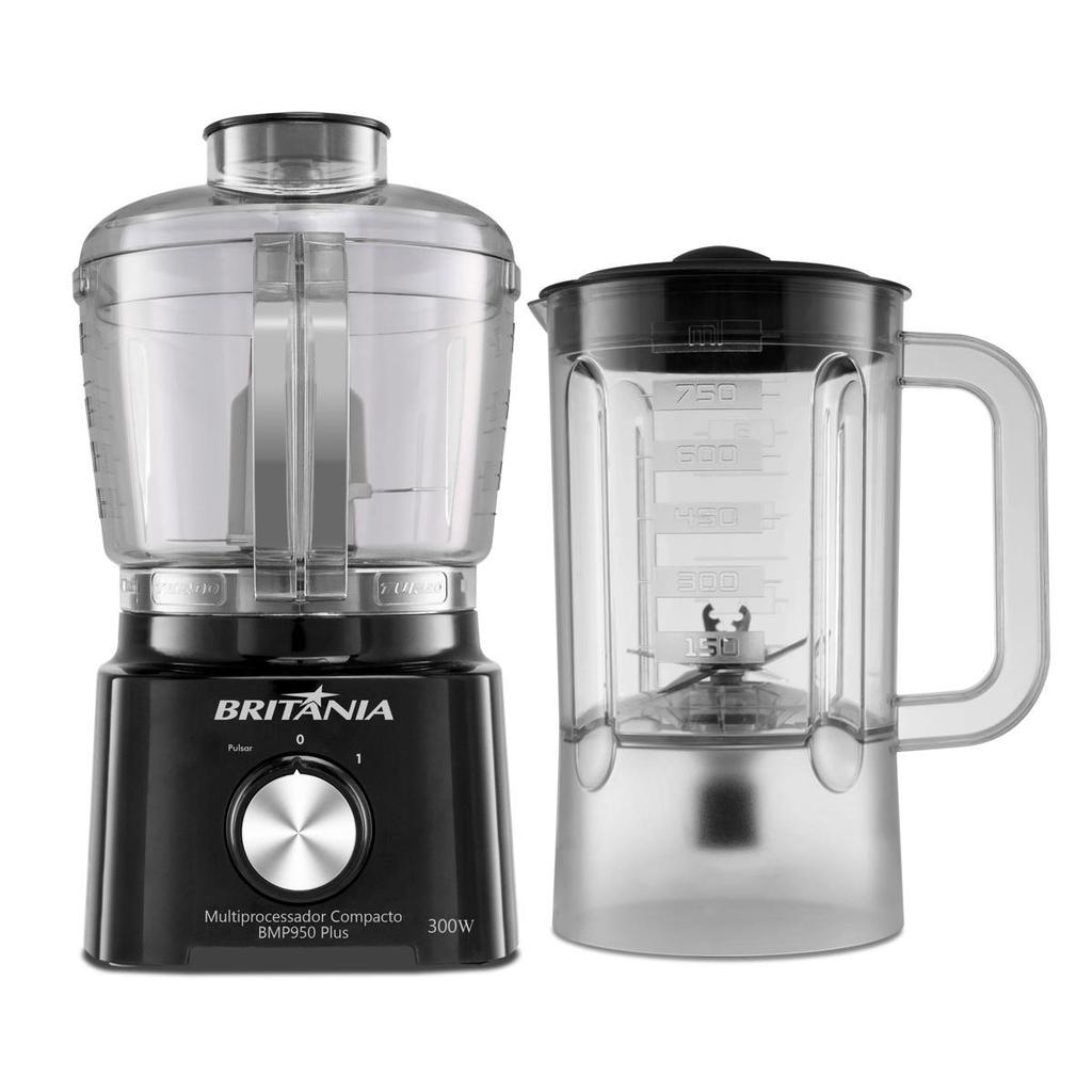Multiprocessador Britânia 300W 2 em 1 Compacto Plus