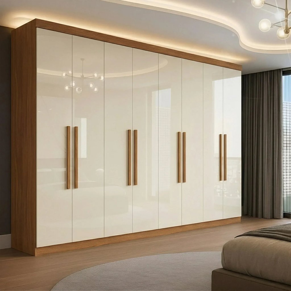 Guarda Roupa Casal 8 Portas 4 Gavetas Paris Espresso Móveis