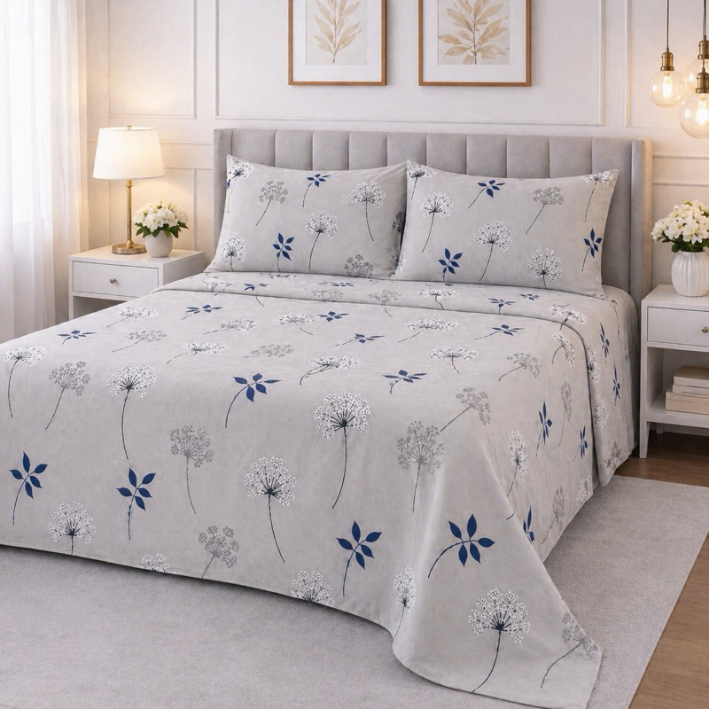 JOGO DE CAMA Queen 500 Fios Percal Toque Algodão + 2 Fronhas 50x70 | Cobre Leito Luxo Sem 