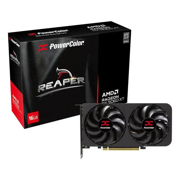 Placa de Vídeo PowerColor Radeon RX 9060 XT Reaper 16GB GDDR6 128-bit PCIe 5.0 16G-A - REE
