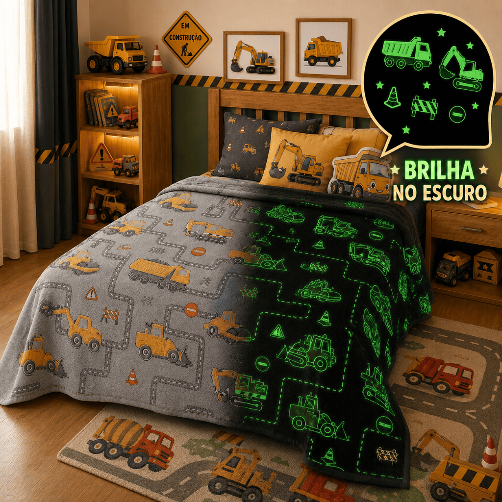 Manta Brilha No Escuro Neon 1,80x2,00