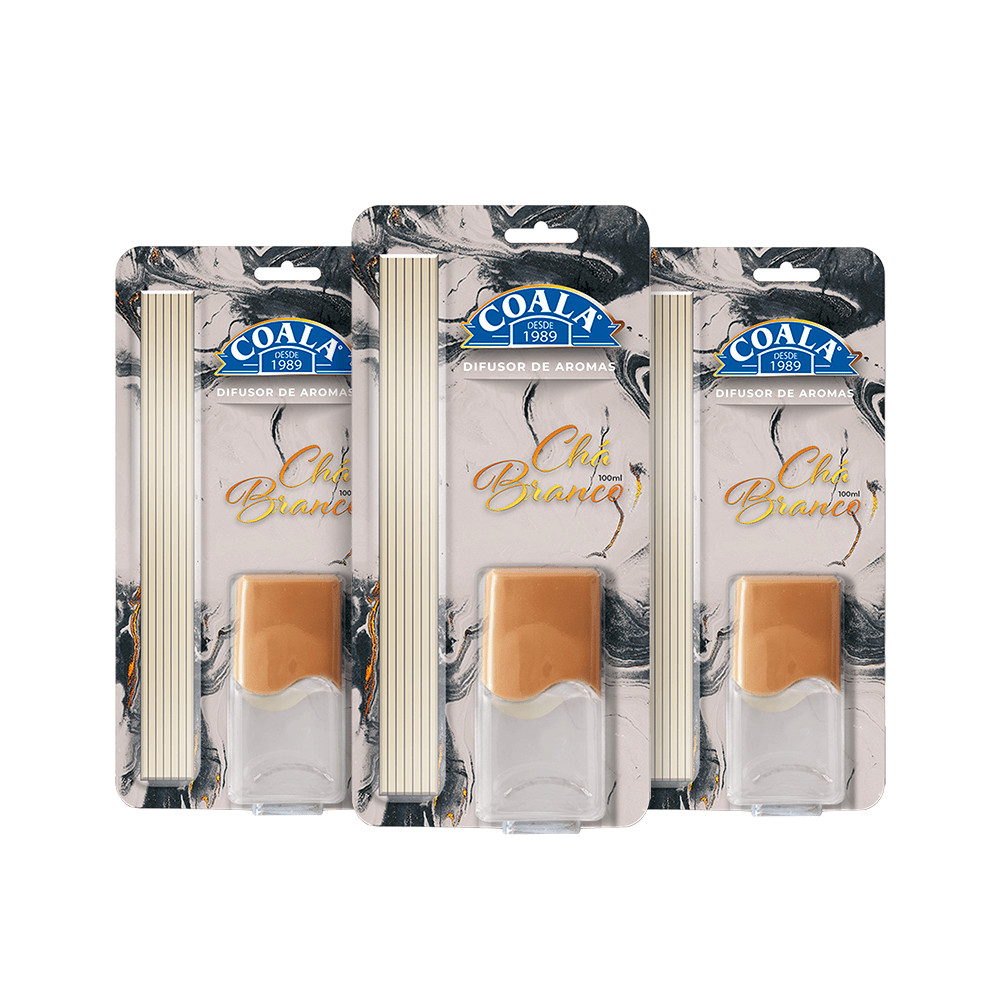 Kit 3 Difusores Coala - Chá Branco