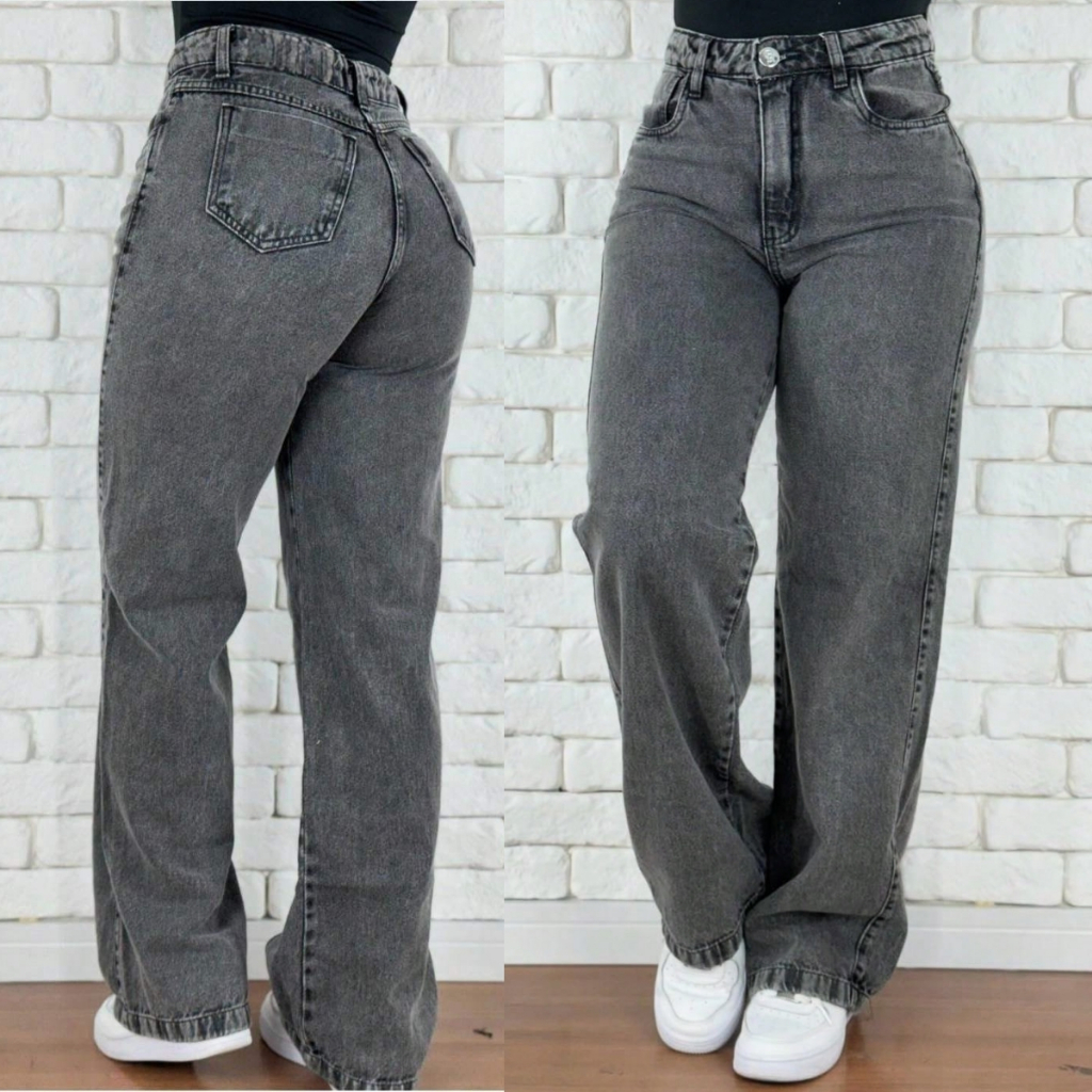 Calça Jeans Feminina Wide Leg