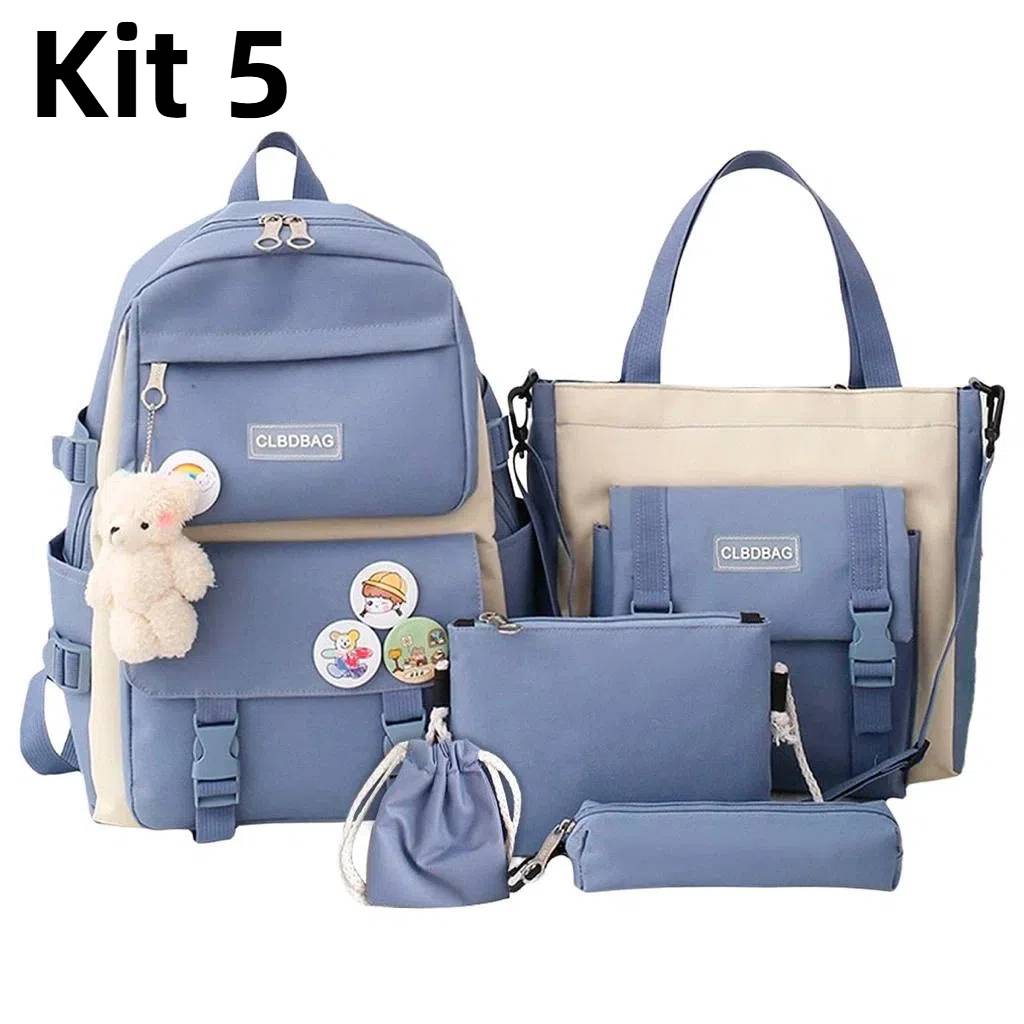Kit 5 Bolsas De Nylon