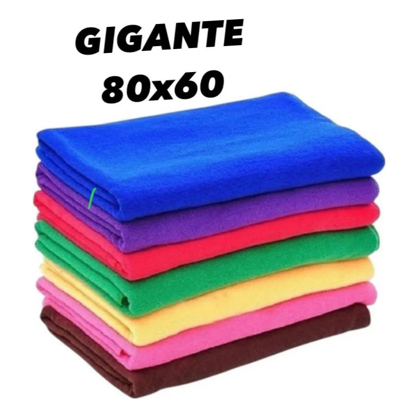 Panos de Chão Microfibra Gigante Kit 6 Un 80x60cm Qualidade Premium Estética automotiva Fr