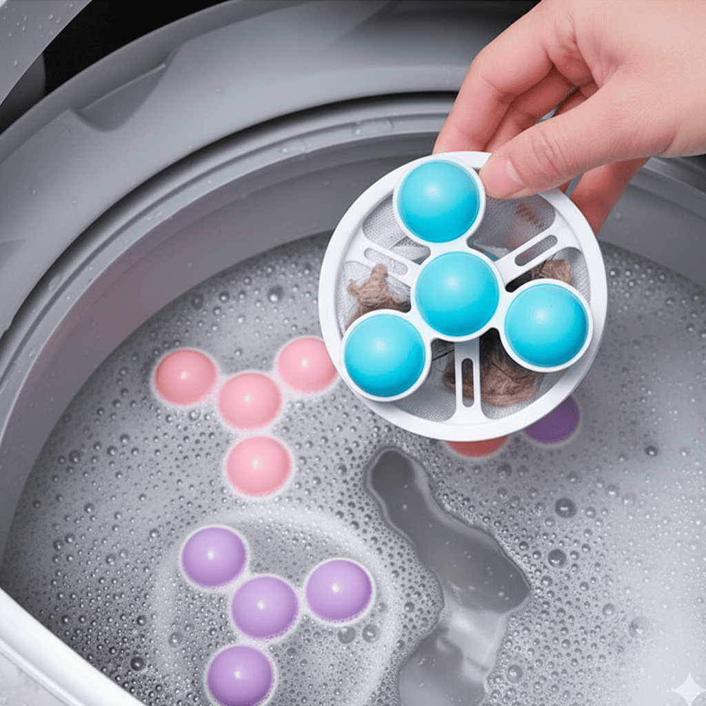 Filtro Coletor de Pelos Fiapos Para Máquina de Lavar Roupa Reutilizável