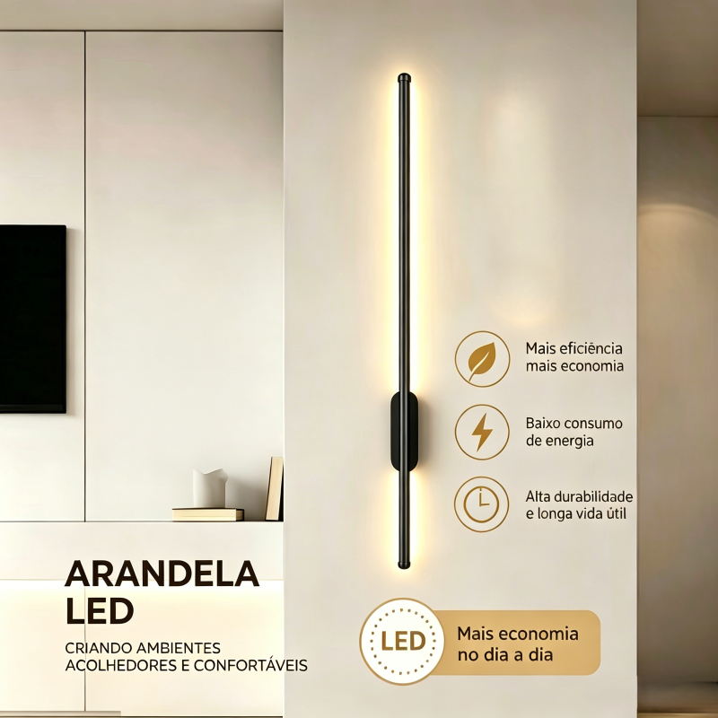 Três tons de luz, uma arandela só. 💡