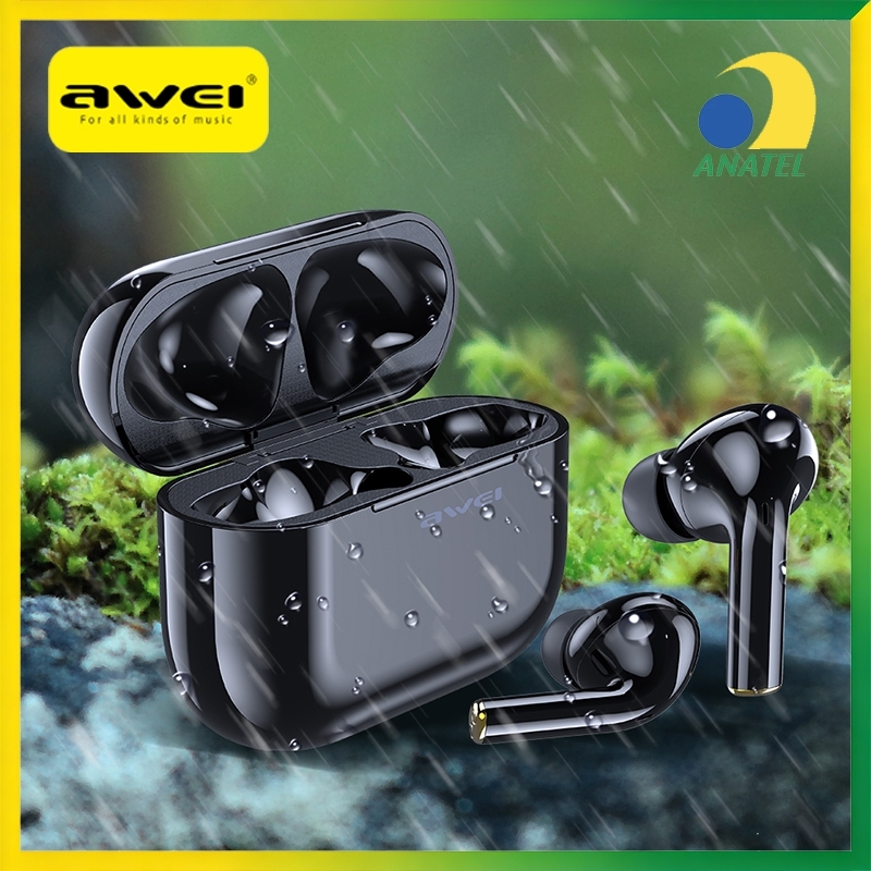 Fone de Ouvido Bluetooth Sem Fio Awei T29 TWS Estéreo Som HD com Microfone Controle Touch 