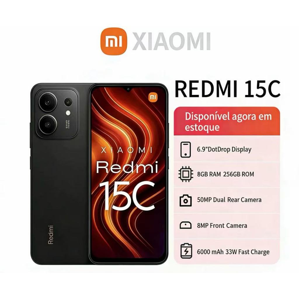 Redmi 15C 8GB/256GB Preto