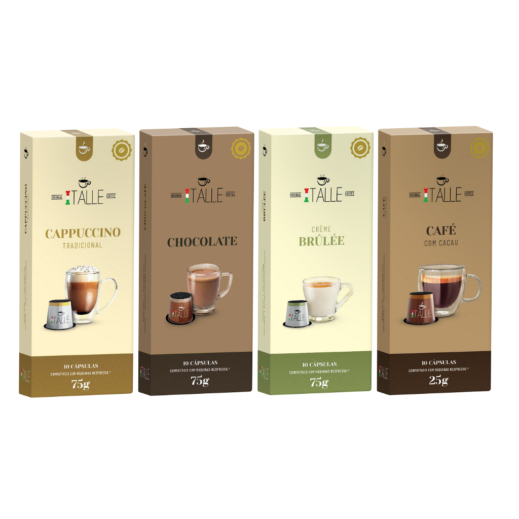 Capsulas Nespresso Chocolate Brulee Cappuccino Café Italle 40 Unid