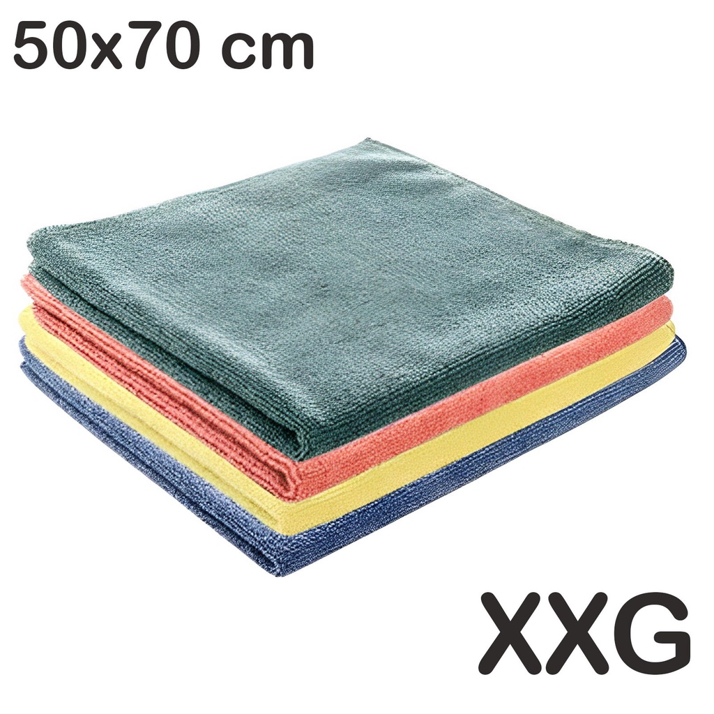 Kit 07 Pano microfibra 50x70cm Grosso Limpeza Automotiva e Doméstica